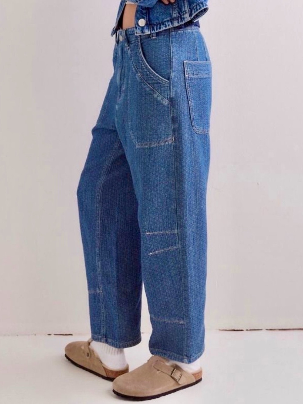Free People NWOT We the Free  Midnight Voyage Dropped Boyfriend Jeans-M - Picture 3 of 9